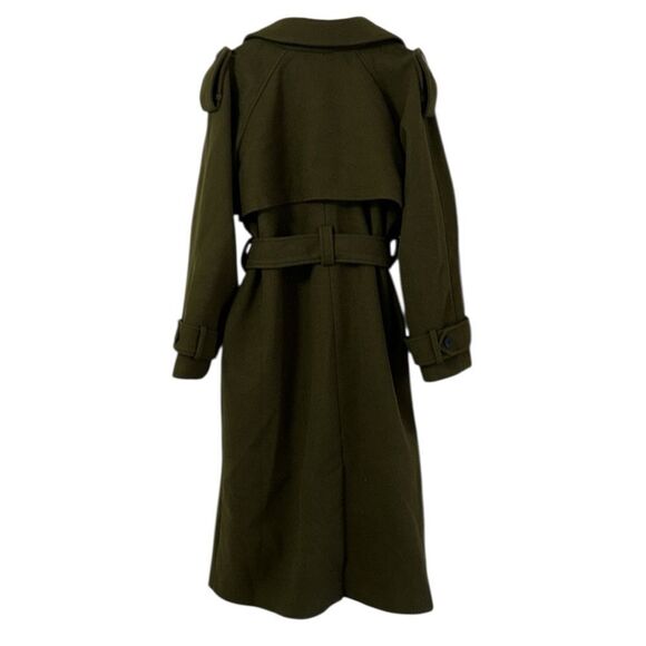 ASOS Olive Green Trench Belted Jacket(Size Medium) - Picture 4 of 10